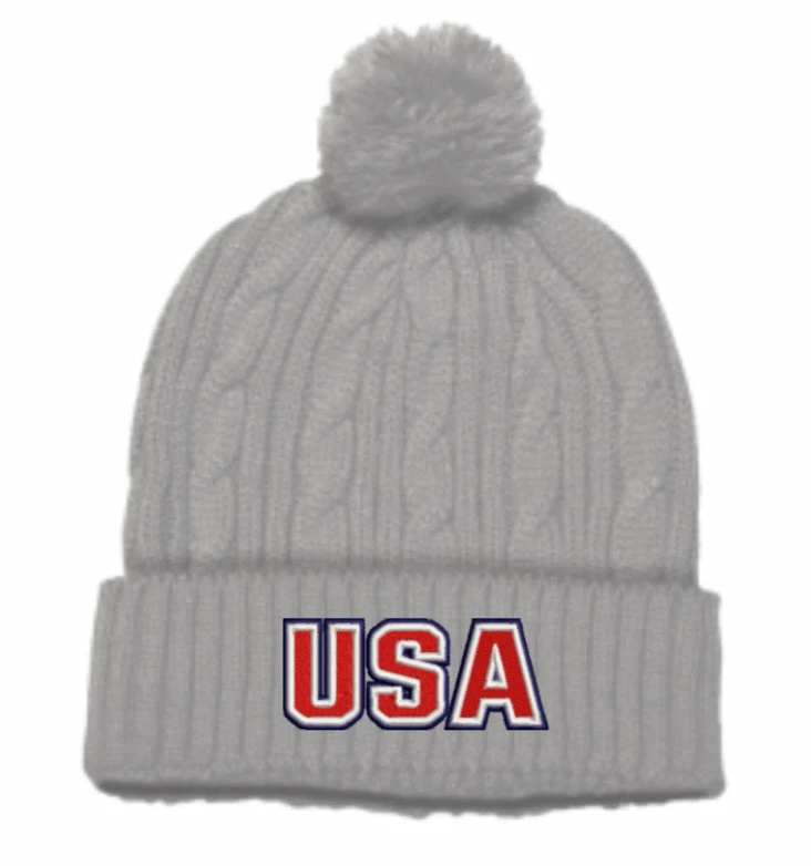 Pacific Headwear Silver Beanie - USA 1 Pacific Headwear Silver Beanie - USA
