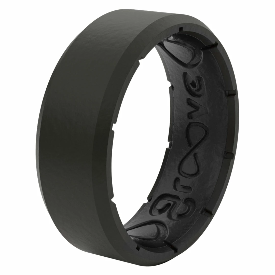 Groove Life Edge Black- Men's Silicone Ring 2 Groove Life Edge Black- Men's Silicone Ring