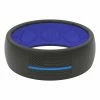Groove Life Hero Police Blue & White Flag- Men's Silicone Ring