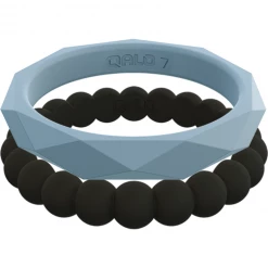 Women's QALO Stackable Silicone Ring Set - Luna