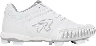 Ringor Flite Cleat - Pitching Toe Molded White/Silver 2 Ringor Flite Cleat - Pitching Toe Molded White/Silver