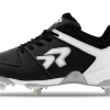 Ringor Flite Womens Softball Spikes - Black/White