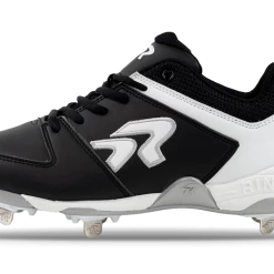 Ringor Flite Womens Softball Spikes - Black/White