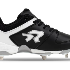 Ringor Flite Womens Softball Spikes - Black/White