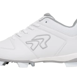 Ringor Flite Softball Cleats - Molded White/Silver