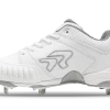 Ringor Flite Womens Softball Spikes - Pitching Toe White/Silver