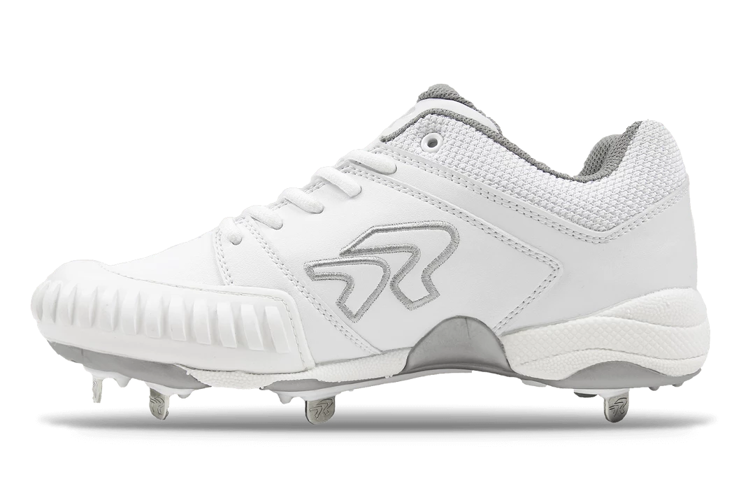 Ringor Flite Womens Softball Spikes - Pitching Toe White/Silver 1 Ringor Flite Womens Softball Spikes - Pitching Toe White/Silver