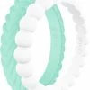 Women's QALO Stackable Silicone Ring Set - Spring Rush