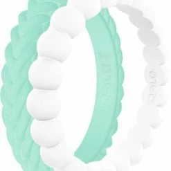 Women's QALO Stackable Silicone Ring Set - Spring Rush
