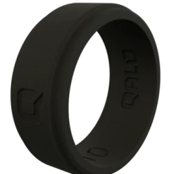 QALO Men's Step Edge Silicone Ring - Black Accessories