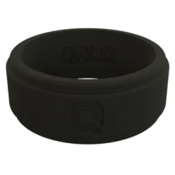 QALO Men's Step Edge Silicone Ring - Black Accessories