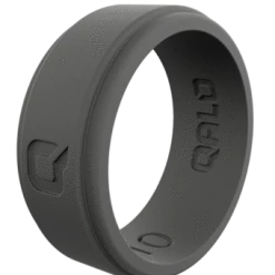QALO Men's Step Edge Silicone Ring - Charcoal Accessories
