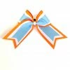 Nooga Bows Triple Ribbon Layered Hair Bow - Orange, White, Baby Blue