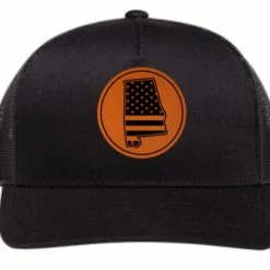 Pacific Headwear Snapback Hat- Alabama State Flag Leather Patch