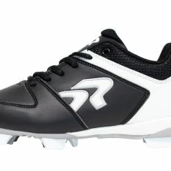 Ringor Flite Softball Cleats - Molded Black/White