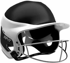 Rip-It Vision Pro Softball Batting Helmet - Gloss Black/White