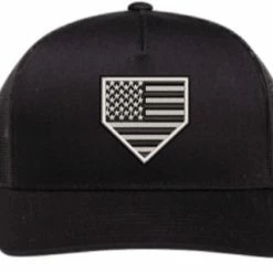 Pacific Headwear Snapback Hat- American Flag With Home Plate Design