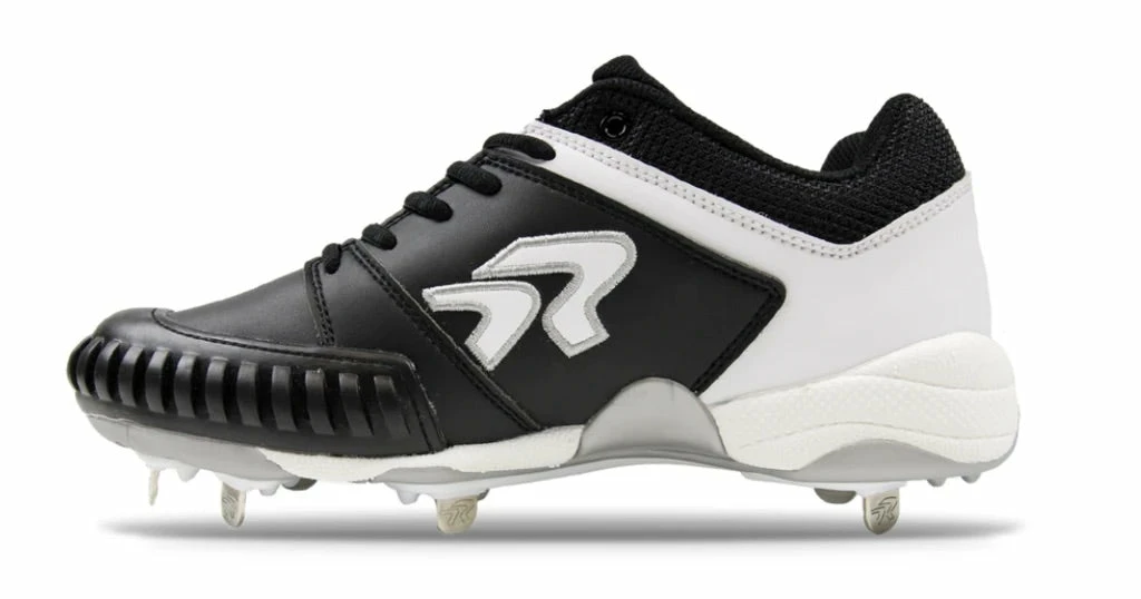 Ringor Flite Softball Spikes - Pitching Toe Black/White 1 Ringor Flite Softball Spikes - Pitching Toe Black/White