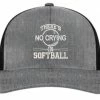 Pacific Headwear Snapback Hat: There's No Crying In Softball