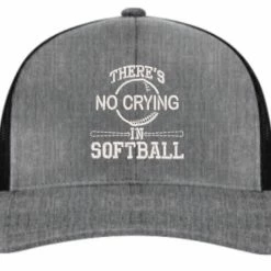 Pacific Headwear Snapback Hat: There's No Crying In Softball