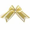 Nooga Bows Triple Ribbon Layered Hair Bow - Vegas Gold, White, Vegas Gold