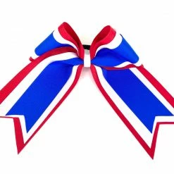 Nooga Bows Triple Ribbon Layered Hair Bow - Red, White, Blue