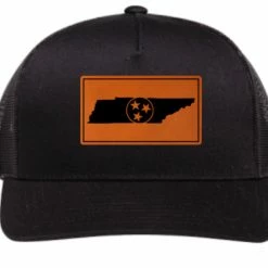 Pacific Headwear Snapback Hat- Tennessee State Flag Leather Patch