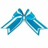 Nooga Bows Triple Ribbon Layered Hair Bow -Sapphire, White, Sapphire