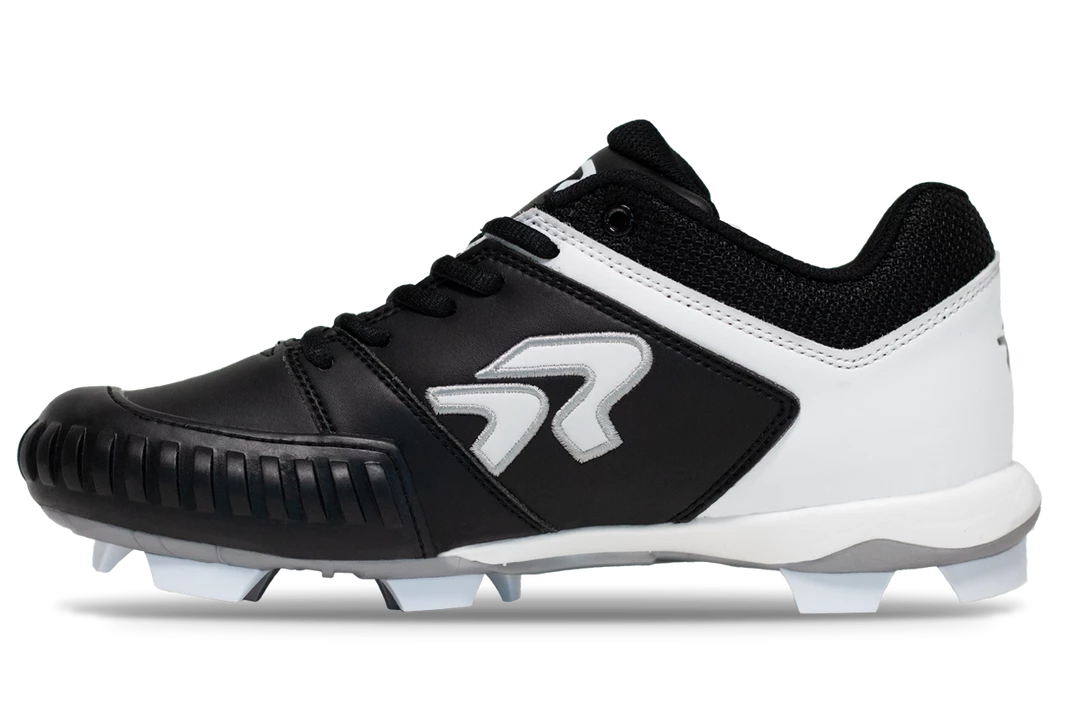 Ringor Flite Cleat - Pitching Toe Molded Black/White 1 Ringor Flite Cleat - Pitching Toe Molded Black/White