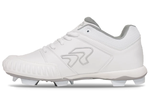Ringor Flite Cleat - Pitching Toe Molded White/Silver 1 Ringor Flite Cleat - Pitching Toe Molded White/Silver