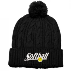 Pacific Headwear Black Beanie - Softball